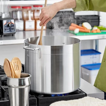Choice 32 Qt. Standard Weight Aluminum Stock Pot