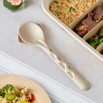 World Centric 10" Compostable Fiber Serving Spoon - 100/Case