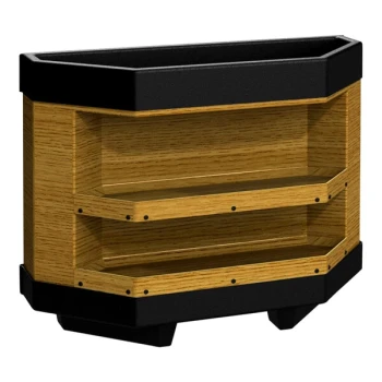 Borray Manufacturer Inc. 38 1/2" x 13 1/4" x 32 1/2" Bamboo Plastic End Cap with 2 Shelves