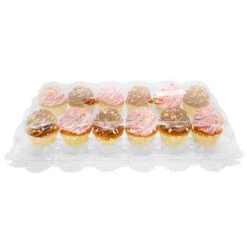 Inno-Pak 24 Compartment Clear High Dome Cupcake Container - 50/Case