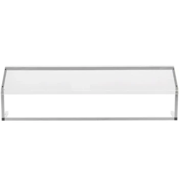 Carlisle 927207 73 1/4" x 12 1/2" Aluminum Adjustable Single Sneeze Guard for Five Star Buffet Bars