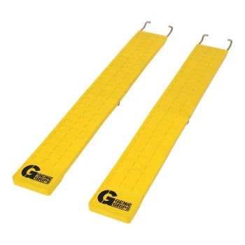 GenieGrips 4" x 60" Yellow Forklift Mats MAT100X1520