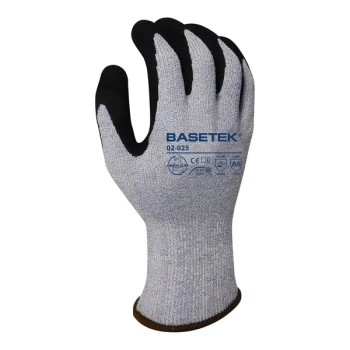 Armor Guys Basetek 02-025-XL Blue A6 HDPE Gloves with Black HCT Microfoam Nitrile Palm Coating - Extra Large