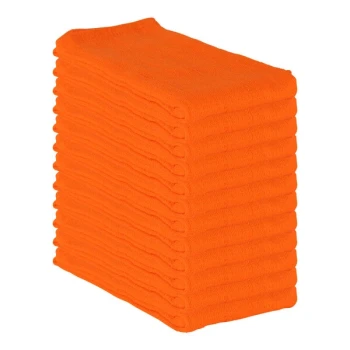 Hospeco 16" x 26" Orange 100% Cotton Huck Towel - 120/Case