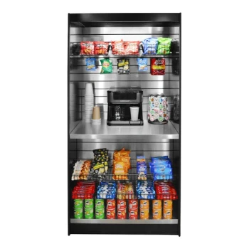 All State Manufacturing ASMMS362-Clark 36" x 23 1/4" x 78" Stainless Steel Micro Market Stand with Double Shelf and 21-Piece Display Kit