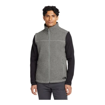 The North Face NF0A47FA Unisex Customizable Medium Gray Heather Sweater Vest - Fleece - Small