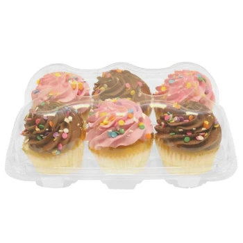 Inno-Pak 6 Compartment Clear Hinged High Dome Cupcake Container - 150/Case