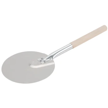 American Metalcraft 8" Round Aluminum Pizza Peel with 12" Wood Handle 17080
