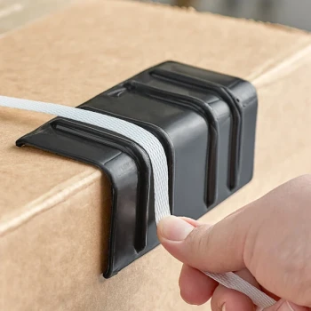 PAC Strapping Products 2" x 5 1/4" Black Strapping Edge Protector - 250/Pack