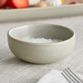 Acopa Pangea 2.5 oz. Ash Gray Matte Porcelain Ramekin - 36/Case