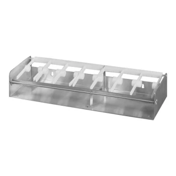 DayMark IT110803 Elevated 7-Slot Metal Label Dispenser with 2" Slots
