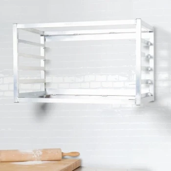 Channel AWM-5 5 Pan Side Load Wall Mount Sheet / Bun Pan Rack for Half-Size Pans - Assembled