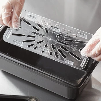 Vigor 1/3 Size Clear Polycarbonate Drain Tray - 6/Case
