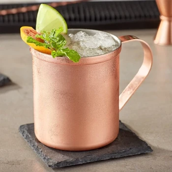 Acopa Alchemy 14 oz. Straight Sided Copper Moscow Mule Mug - 12/Pack