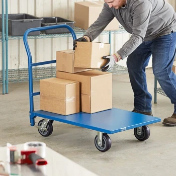 Lavex 24" x 36" Blue Steel Platform Truck - 2000 lb. Capacity