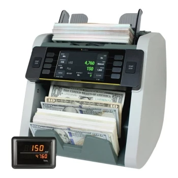 Kolibri B-DOMINO V2 1,200 Bill Per Minute 1-Pocket Mixed Denomination and Currency Bill Counter with Multi-Sensor Counterfeit Detection