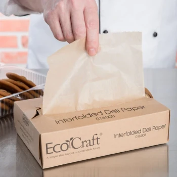 Bagcraft Packaging 016008 8" x 10 3/4" EcoCraft Interfolded Deli Wrap - 6,000/Case