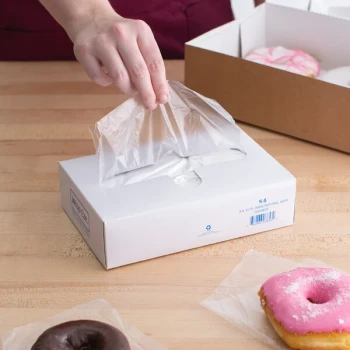 LK Packaging 10 3/4" x 8" Plastic Deli Wrap and Bakery Wrap - 10,000/Case