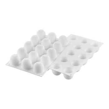 Silikomart Curve Dome 15 Compartment White Silicone Baking Mold - 1 9/16 inch x 1 9/16 inch Cavities CURVE DOME 40
