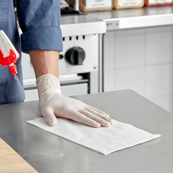 Tork 13" x 21" 2-in-1 Scouring and Cleaning White Food Service Towel - 120/Case