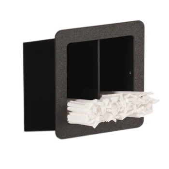 Vollrath FMS-5 In-Counter Black Thermoplastic 2 Slot Flush Mount Stir Stick Holder - Cut-Out Dimensions 6 3/8" x 5 5/8"