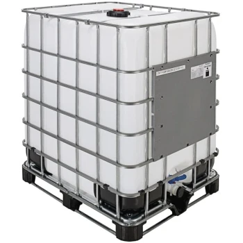 Vestil 48" x 40" x 53" White High Density Polyethylene Intermediate Bulk Container IBC-330 - 330 Gallon Capacity