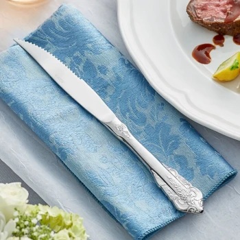 Acopa Ophelia 9 1/2" Stainless Steel Extra Heavy Weight Steak Knife - 12/Case