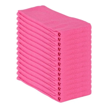 Hospeco 16" x 26" Pink 100% Cotton Huck Towel - 12/Pack