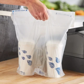 Fast Take Tamper-Evident Clear HDPE 2 Drink Beverage Carrier - 1,000/Case