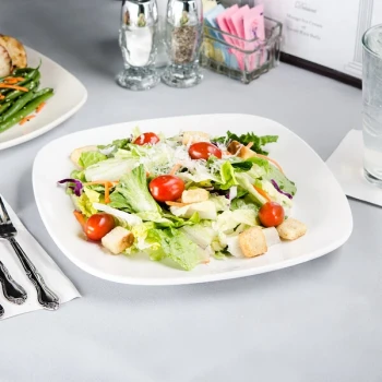 Tuxton BWH-110C 11" White Square China Plate - 12/Case