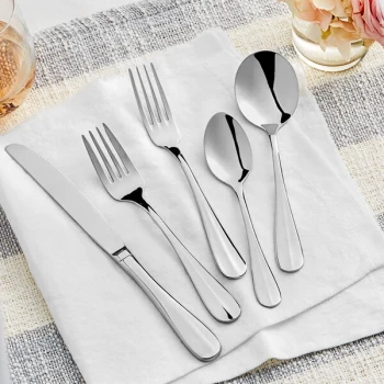 Acopa Brigitte 18/8 Stainless Steel Extra Heavy Weight Flatware Set with Service for 12 - 60/Pack
