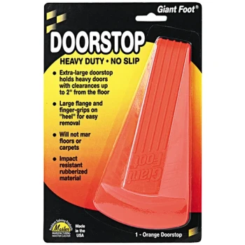 Master Caster Giant Foot Orange Rubber Door Stop 00965