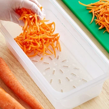 Vigor 1/3 Size Translucent Polypropylene Drain Tray