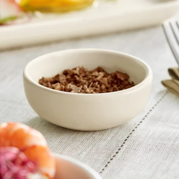 Acopa Pangea 2.5 oz. Fog White Matte Porcelain Ramekin - 36/Case