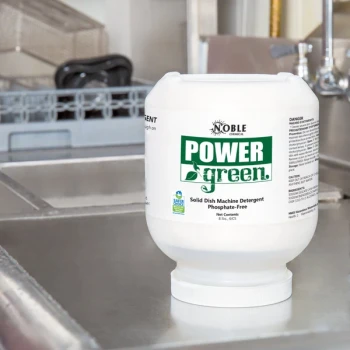 Noble 8 lb. / 128 oz. Power Green Concentrated Solid Dish Machine Detergent - 4/Case