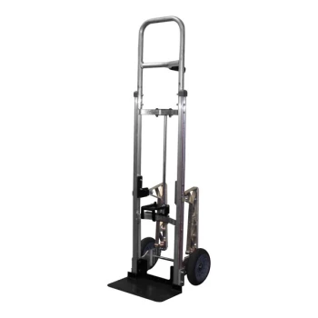 B&P Manufacturing Liberator 600 lb. Curved Back Hand Truck with Single-Pin Square-Loop Handle, Adjustable Sliding Keg Hook, 8 inch D16 Wheels, and Stair Climbers A65-B5MK-C29-D16-E44E-NA