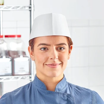 Choice Adjustable White Disposable Overseas Cap - 1,000/Case