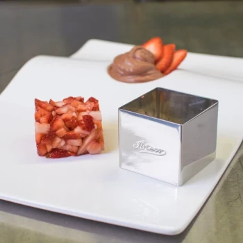 Ateco 4905 2" x 1 3/4" Stainless Steel Square Mold