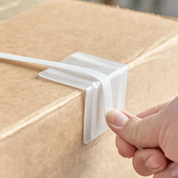 PAC Strapping Products 2" x 2 1/2" White Plastic Strapping Edge Protector - 1,000/Case