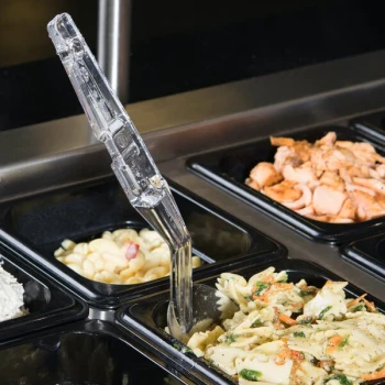 Cambro SPO11CW 11" Clear Camwear® Solid Salad Bar / Buffet Spoon