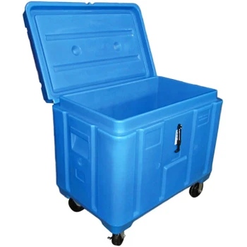 Bonar Plastics PB11DXX Polar 11 Cu. Ft. Dry Ice Box with Hinged Lid and Casters