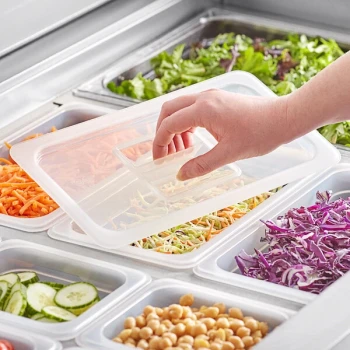 Vigor 1/3 Size Translucent Polypropylene Handled Lid