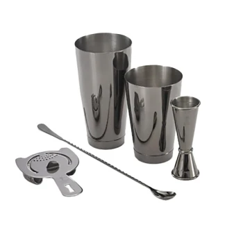 Barfly® M37101BK Basic 5-Piece Gun Metal Black Cocktail Kit