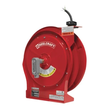 Reelcraft L 5750 103 X 10/3 50' Premium-Duty Flying Lead Power Cord Reel