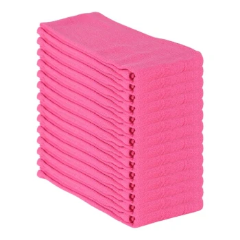Hospeco 16" x 26" Pink 100% Cotton Huck Towel - 120/Case
