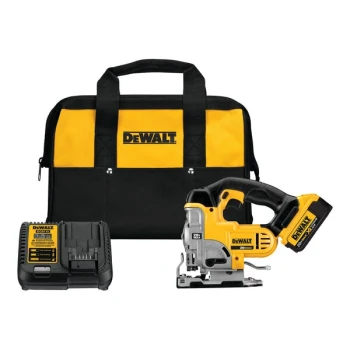 DeWalt 20V MAX Cordless Variable-Speed Orbital-Action Jigsaw Kit with Rechargeable 4.0 Ah Lithium-Ion Battery, Charger, and Storage Bag DCS331M1