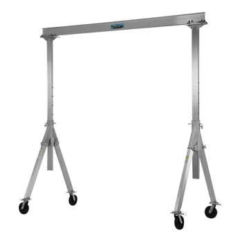 Vestil 8' x 8' Aluminum Gantry Crane with Adjustable Height AHA-2-8-8 - 2,000 lb. Capacity