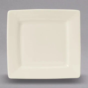 Tuxton BEH-064F 6 1/2" Eggshell China Square Plate - 12/Case