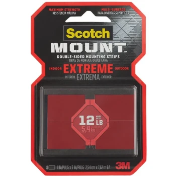 3M Scotch-Mount™ 1" x 3" Extreme Double-Sided Mounting Strips 414H-ST - 8/Pack