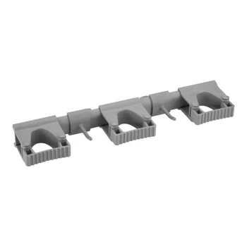 Vikan Hi-Flex 101188 16 1/2" Gray Hygienic Wall Bracket System